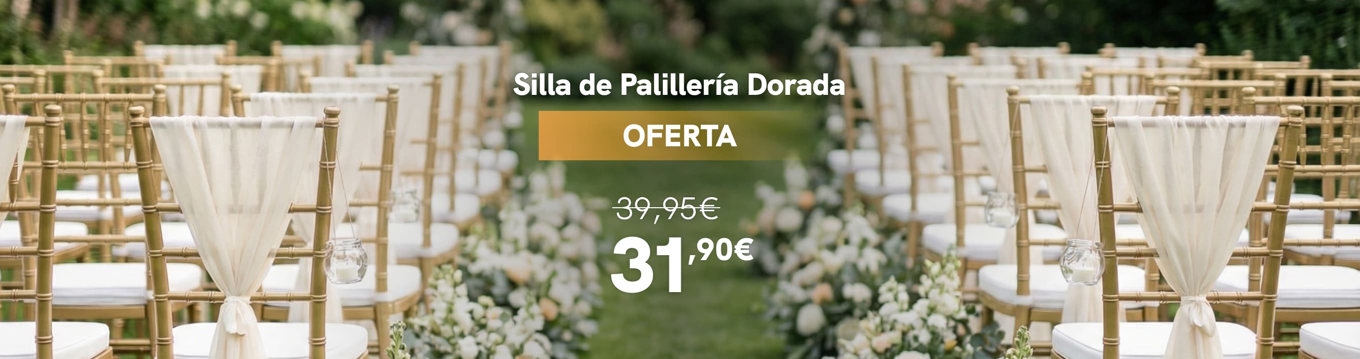 Oferta silla paliller&iacute;a dorada